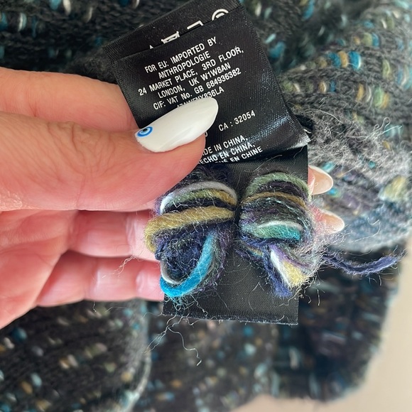 Anthropologie MOTH Keavy chunky tweed cardigan jacket sweater open front M - Picture 12 of 17